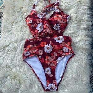 Floral One piece SwimSuit | M